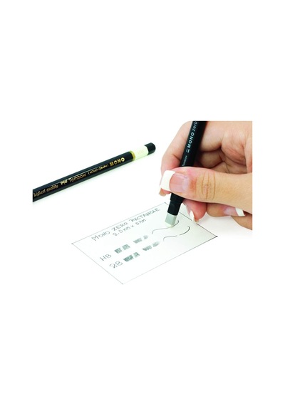 Tombow Mono Zero Kalem Silgi, Yassı Uç, 2,5x5mm, Siyah