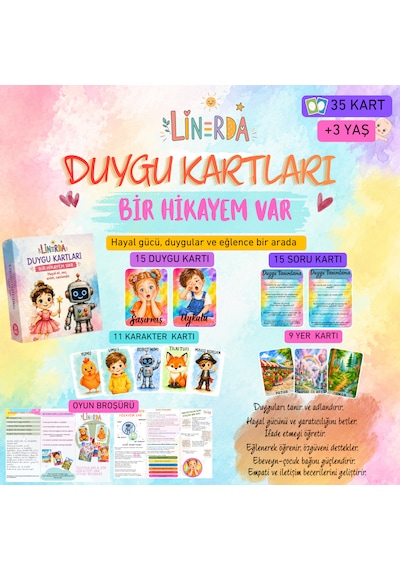 Duygularla Hikâye Oluşturma Oyunu | Duygu Kartları + Bir Hikâyem Var | 3+ Yaş