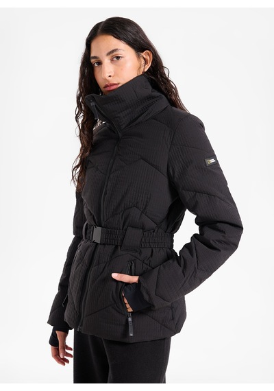 National Geographic Siyah Kadın Relaxed Kapitone Mont N6wl-mnt4535