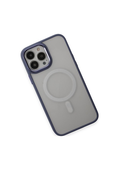 Apple iPhone  Uyumlu  15 Pro Max Kılıf Room Magneticsafe Silikon - Sierra Blue