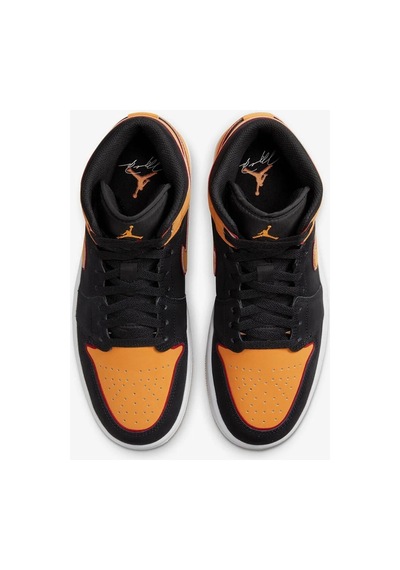 Nike Air Jordan 1 Mid Se Erkek Sneaker Siyah Turuncu Siyah Turuncu