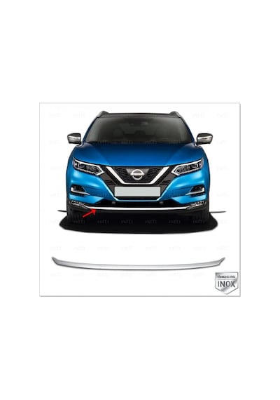 Nissan Qashqai Krom Ön Tampon Çıtası 2017 Sonrası Paslanmaz Çelik