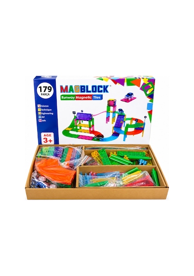 Magblock Manyetik 179 Parça Yollar Ve Arabalar Oyun Seti