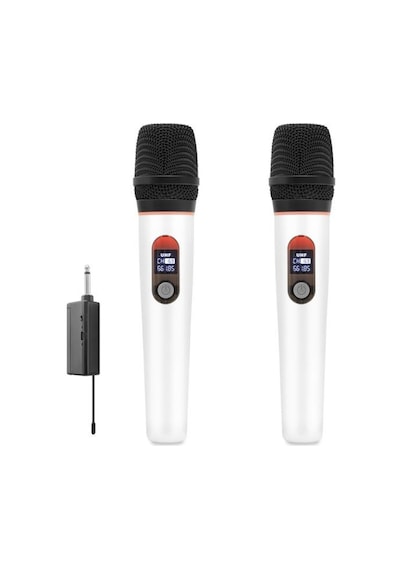 Profesyonel Kablosuz Uhf 2 Mikrofonlu Set 6.35 Mm - Beyaz Hdx2791b
