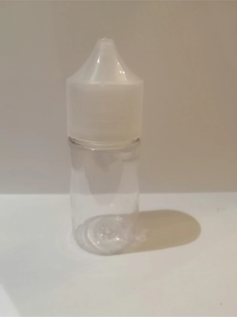 30ml Şeffaf Gorilla Şişe Beyaz Kapak, Plastik Şişe, Boş Şişe, Likit Şişesi, 100 Adet Şeffaf