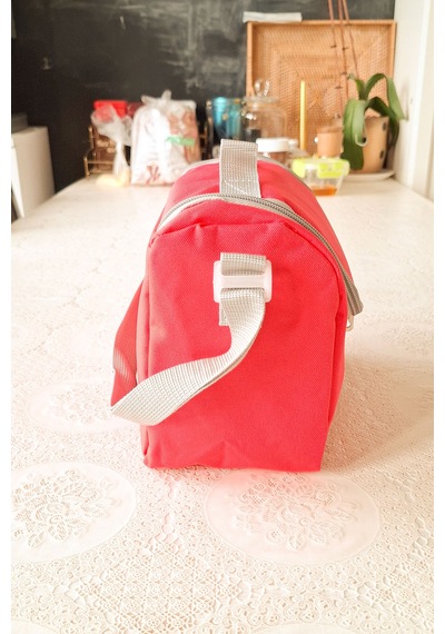 Termoslu Okul Beslenme Çantası Pembe Termal Lunch Box Çocuk Yetişkin Pembe