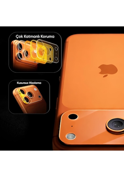 İphone 17 Pro Max İçin Kolay Kurulum Kamera Adası Lens Etrafı Koruyucu Tpu Film Tam Kaplayan Koruma 2 Li Paket 18 Serisi Uyumlu Değildir 17 Pro Max
