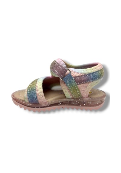 Arzen Bebe 224-26 Simli Cırtlı Anatomik Kız Bebek Sandalet 19-21 Pembe