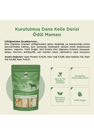 Kito Dana Kelle Derisi Yetişkin Köpek Ödül Maması 100 G