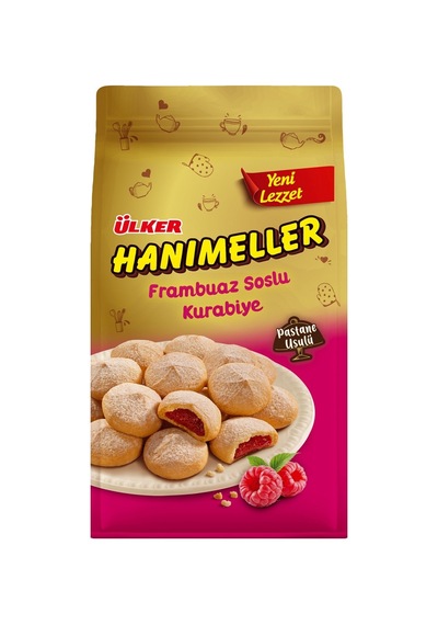 Ülker Hanımeller Frambuazlı Kurabiye 150 G - Gevrek Ve Lezzetli Atıştırmalık 6'li Avantaj Paket Tarı