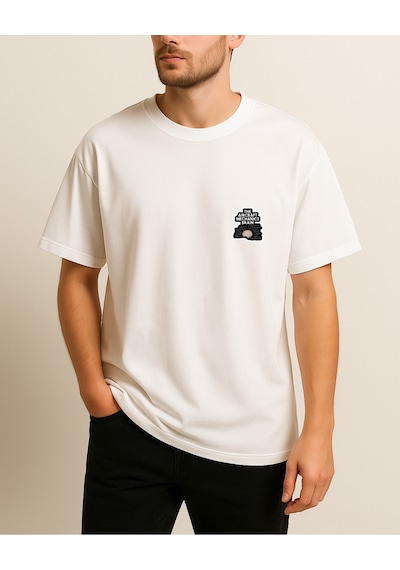 Pilot İn Training Baskılı Tasarımlı T-shirt Beyaz
