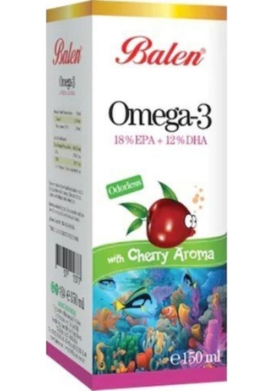 Balen Omega 3 Balık Yağı Visne Aromalı Şurup 150 ML