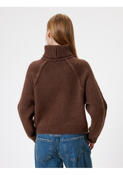 Koton Boğazlı Kazak Dikiş Detaylı Reglan Kollu Yumuşak Dokulu Kahverengi 5wal90013ıt Kahve Koton Boğazlı Kazak Dikiş Detaylı Reglan Kollu Yumuşak Dokulu Kahverengi 5wal90013ıt Kahve