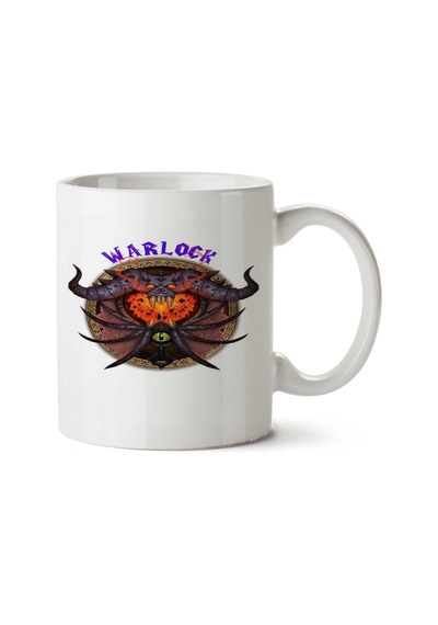 Wow Warlock İki Tarafı Baskılı Kupa Bardak Çok Renkli