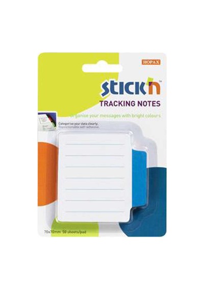 Hopax Stickn Yapışkanlı Not Kağıdı Çizgili Sep.50 Yp 70x70 Beyaz Mavi 21485