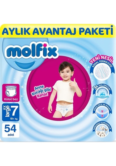 Molfix 7 Numara Xx Large 54'lü Külot Bez