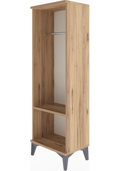 Arges Dolap Tek Raflı Tek Askılı 44x30x134 Çam-çam Çam