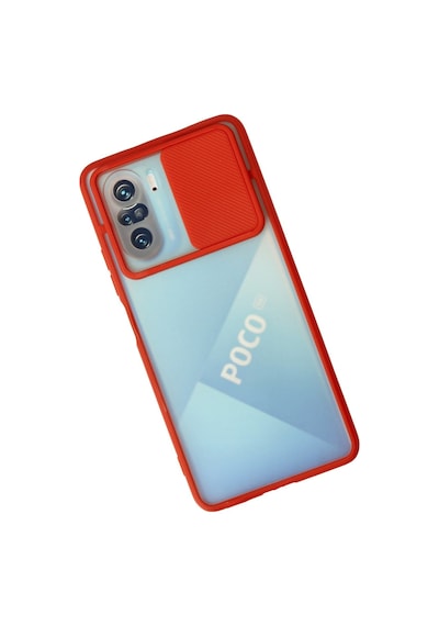 Poco F3 Kılıf Palm Buzlu Kamera Sürgülü Silikon - Kırmızı Bzsxx00 1