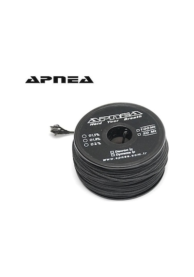 Apnea Dacron 2.00 MM İp 50 Mt Siyah