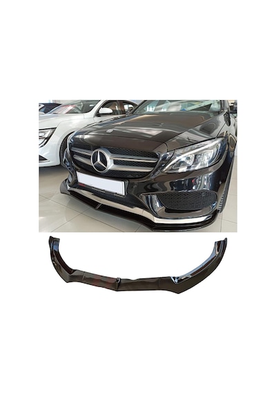 Mercedes W205 Ön Tampon Altı Lip Plastik Kulaklı Parlak Siyah N11.1438