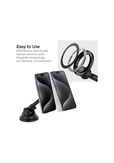 Mag Fit Mft35 Magsafe Uyumlu Araç İçi Torpido Üstü Ön Konsol Telefon Tutucu Stand - Acp08313 2 Mixed