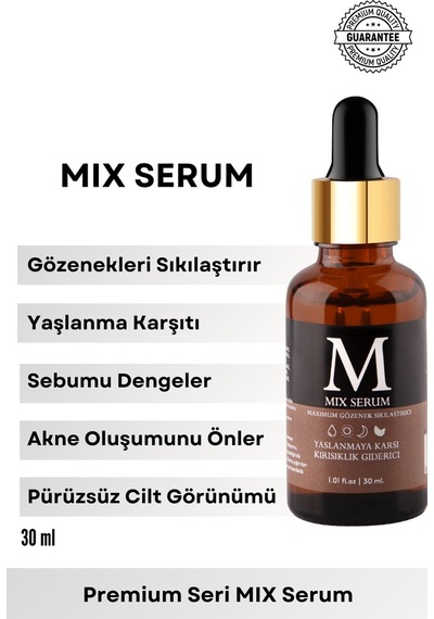 Niacinamide Içeren Gözenek Sıkılaştırıcı Yenileyici, Yaşlanma Karşıtı Mix Cilt Bakım Serumu 30ml