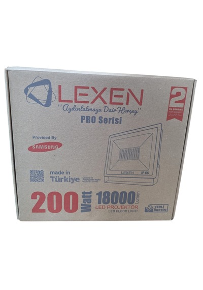 Lexen 200w Samsung Led Projektör 18000 Lümen 200V BEYAZ