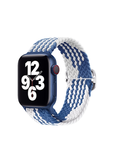 Apple Uyumlu  Watch 8 41 MM için Esnek Örgülü Kumaş Kordon Kayış - KY45-1