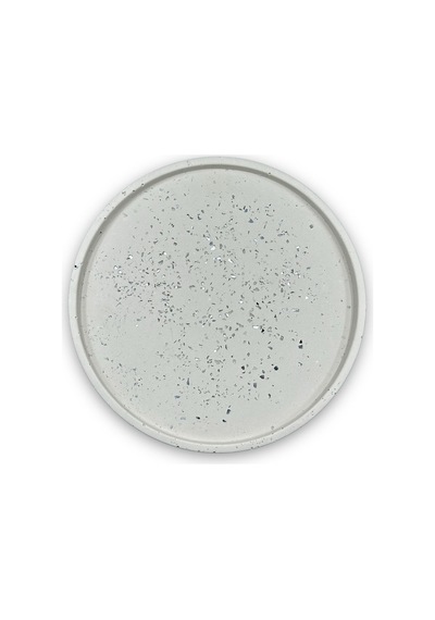 Dekoratif Terrazzo Beton Sunumluk Tepsi 28 Cm
