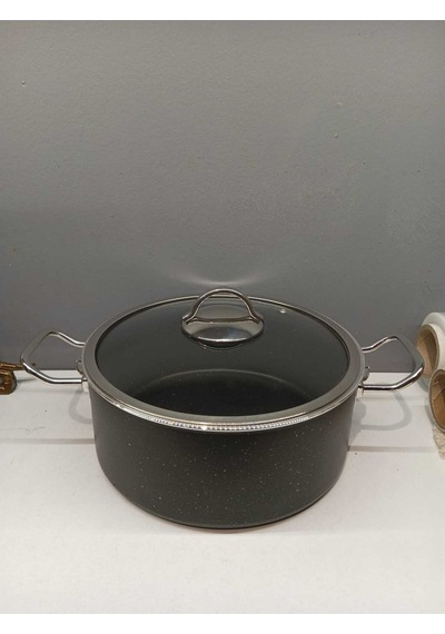 Tuna House Granit Derin Tencere 18 Cm Siyah