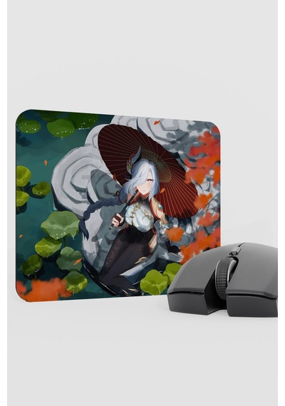 Shenhe Genshin Impact Anime Gacha V3 - 22x18 Gaming Mouse Pad Fare Altlığı