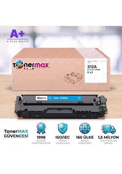 Hp 312a Cf381a Mavi Uyumlu Toner A Plus / Color Laserjet Pro Mfp M476dn / M476dw / M476nw