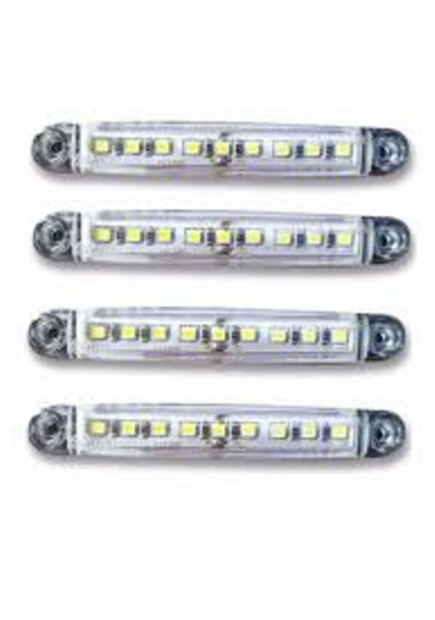 24 Volt 9 Ledli İnce Dizayn Parmak Lamba - 10 Adet Beyaz