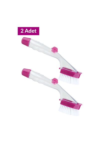 Deterjan Hazneli Temizlik Fırçası İkili Set
