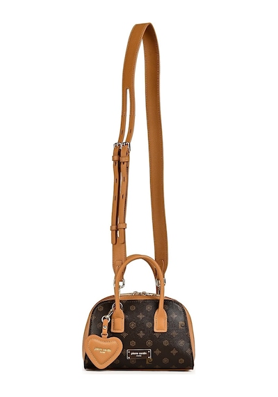Pierre Cardin 05pc26y16912 Monogram Desenli Ayarlanabilir Askılı Kadın Omuz Çantası Kahve