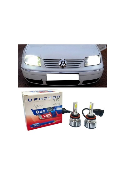 Vw Bora Led Xenon Uzun + Kısa Far Ampulü H4 Duo Yeni Seri Beyaz