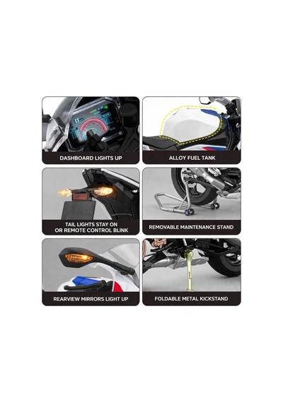 Bmw S1000rr 1:6 Diecast Model Anahtarlı Işıklı Sesli Dumanlı