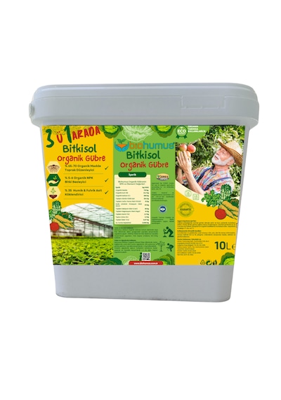 Biohumus 3 Ü 1 Arada, Organik Gübre Bitki Besleyici, 10 Litre
