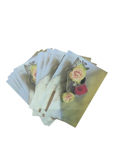 Keskin Color 13x18 Desenli Mektup Zarfı 10'lu Gül-7