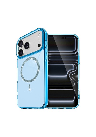 Apple Apple iPhone 17 Pro Max İçin Uyumlu Magsafe Özellikli Işıltılı Tasarımlı Ekstra Darbe Korumalı Kapak
