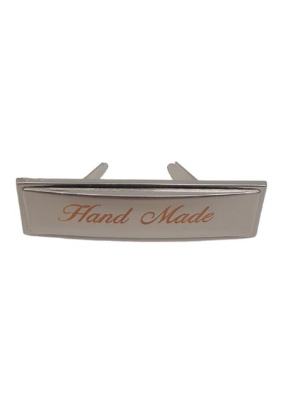 Angel Çanta Aksesuar Handmade Yazılı Metal Etiket Plaka Süs Gümüş Renk
