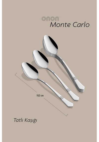 Onon Montecarlo 6 Adet Tatlı Kaşık Takımı