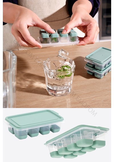 Mini Silikon Küp Buz Kalıbı Buzluk 7,5 X 13 X 3,4 Cm Plastik Diğer