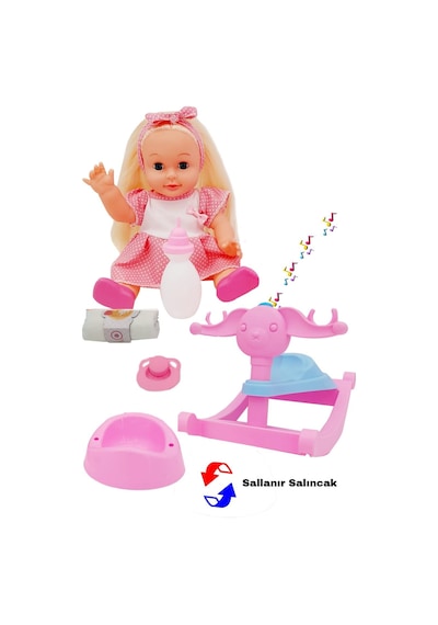 Global Toys Roza Panda Salıncaklı Bebek