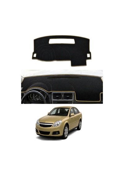Opel - Vectra C 2002-2008 Uyumlu Torpido Koruma Kılıfı - Taba Şeritli