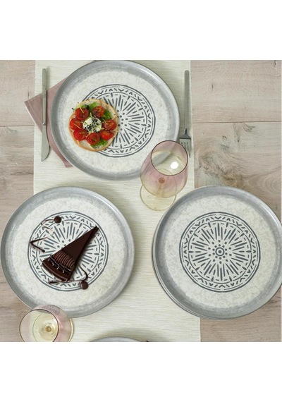 Stone Nordic Servis Tabağı 28 Cm 6 Adet 21427 Çok Renkli