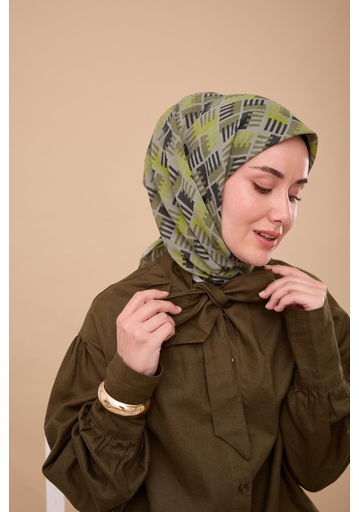 Silk Home Yaz Esintisi Eşarp 150001-07 Yeşil, Antrasit, Fıstık Yeşili