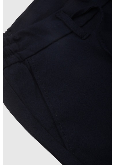 Deepsea Erkek Lacivert Likralı Beli Lastikli & İpli Dar Kesim Şık Kumaş Pantolon 2600572 Lacivert