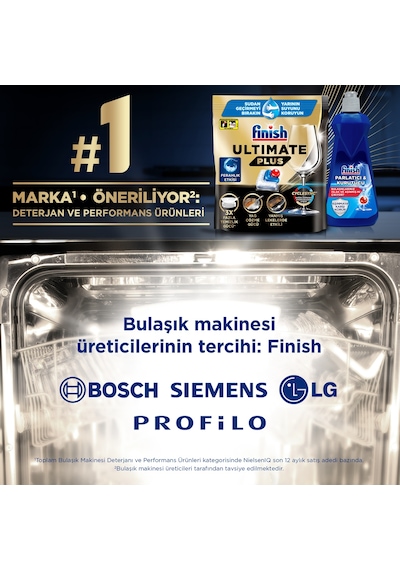 Finish Ultimate Plus Bulaşık Makinesi Deterjanı Kapsül Tablet 40 Adet