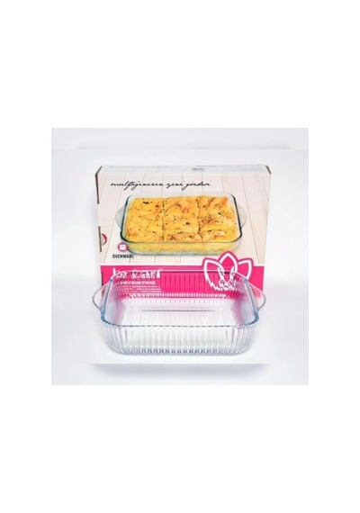 Optik Desenli Kare Borcam Fırın Kabı Tepsisi 24x24cm 1660 Cc Çok Renkli